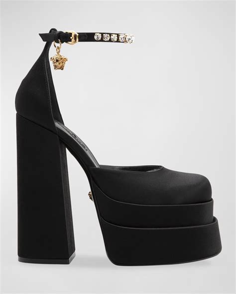 versace medusa d or|Versace Medusa platform heels.